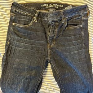 American eagle dark wash super stretch